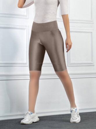 شلوارک براق خاکی