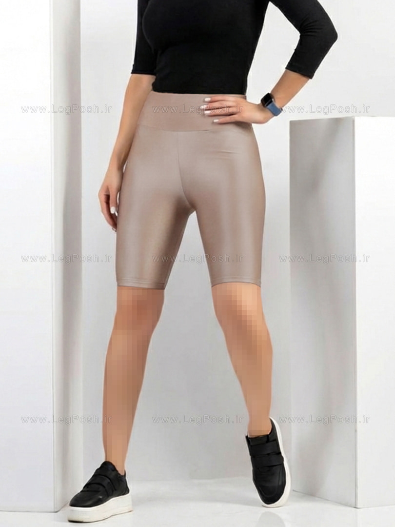 شلوارک براق شاین بژ 2 شلوارک براق شاین بژ 2